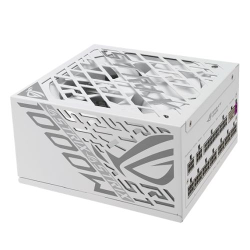 Asus ROG Strix 1000W Platinum White Edition PSU, Fully Modular, 80+ Platinum, ATX 3.1, PCIe 5.0, GaN MOSFET, Intelligent Voltage Stabilizer