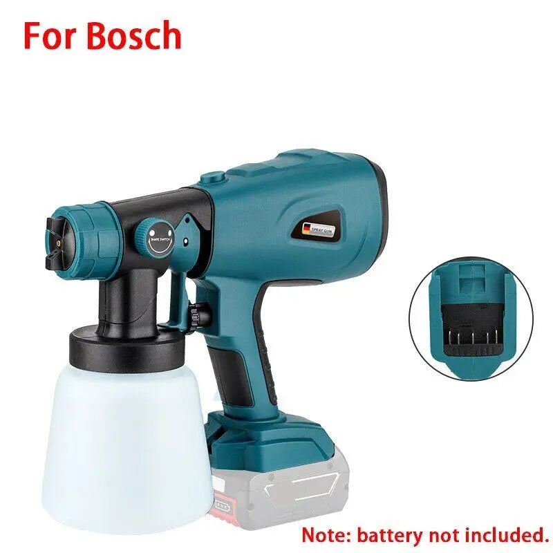 800ML Electric Spray Gun for Makita/Bosch/Dewalt/Ryobi/Milwaukee 18V 20V Lithium Battery,Cordless Paint Sprayer