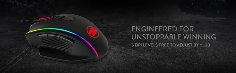 Redragon M686 Wireless Gaming Mouse, 16000 DPI Wired/Wireless Gamer Mouse with Professional Sensor, 45-Hour Durable Power Capaci