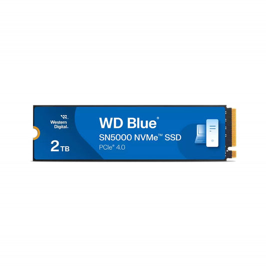 WD Blue SN5000 (WDS200T4B0E-00CNZ0) 2TB NVMe SSD, M.2 Interface, PCIe Gen4, 2280, Read 5150MB/s, Write 4850MB/s, 5 Year Warranty