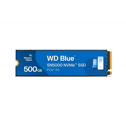 WD Blue SN5000 (WDS500G4B0E-00CNZ0) 500GB NVMe SSD, M.2 Interface, PCIe Gen4, 2280, Read 5000MB/s, Write 4000MB/s, 5 Year Warranty