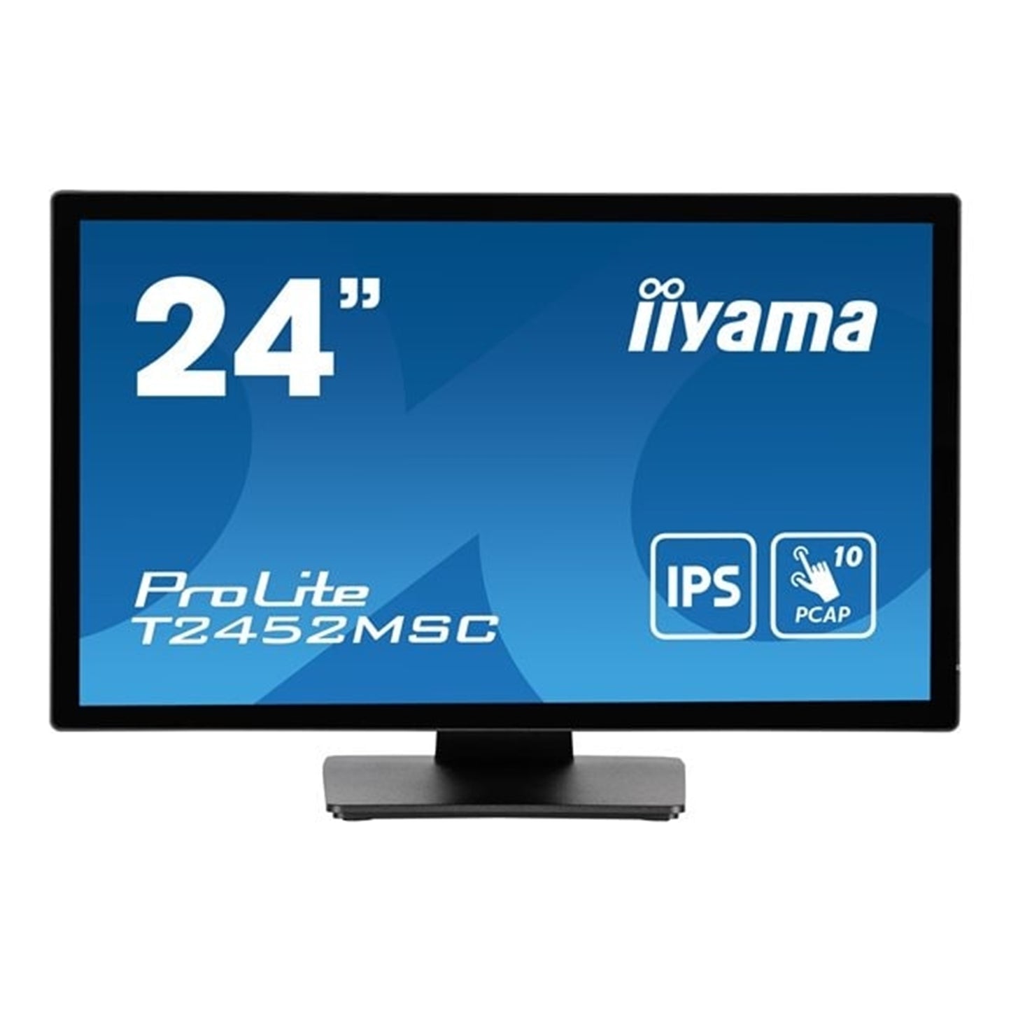 iiyama PROLITE T2452MSC-B1 24 inch IPS Monitor, Full HD, 5ms, USB Hubx2, HDMI, DisplayPort, 60Hz, Speakers, Black, ACR, Internal PSU