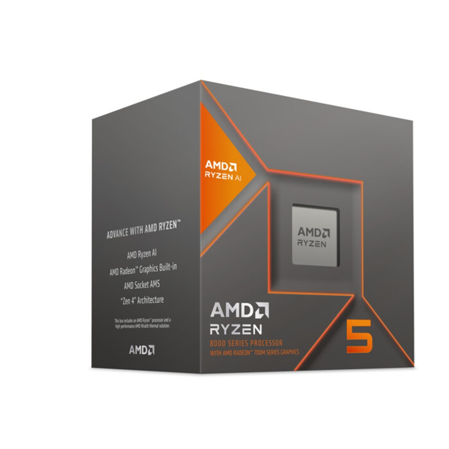 AMD Ryzen 5 8600G 4.35GHz 6 Core AM5 Processor, 12 Threads,4.3GHz up to 5.0GHz Boost, 22MB Cache, 65W, with Wraith Stealth Cooler, Radeon Graphics