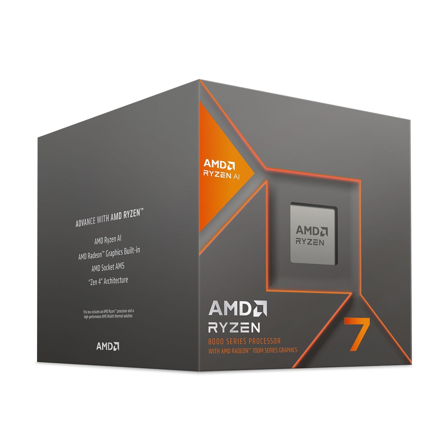 AMD Ryzen 7 8700G 4.2GHz 8 Core AM5 Processor, 16 Threads, 4.2 up to 5.1GHz Boost, 24MB Cache, 65W, with Wraith Spire Cooler, Radeon Graphics