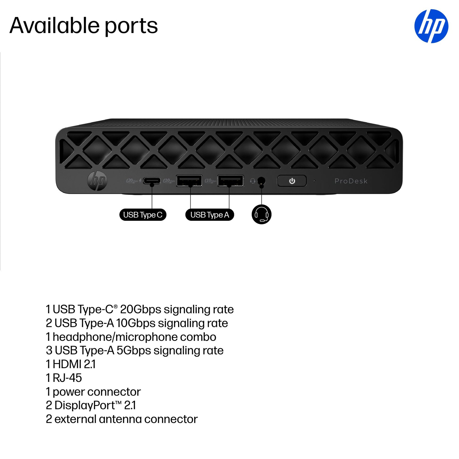HP ProDesk 4 G1i AI PC Intel Core Ultra 5 235T 8 GB DDR5-SDRAM Windows 11 Pro Mini PC