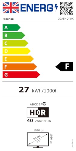 Hisense 40" 40A4QTUK FHD LED TV with Freely - Direct Lit LED, Dolby Audio, Natural Colour Enhancer, Games Mode, Sports Mode with Freely, Disney +, YouTube, Netflix