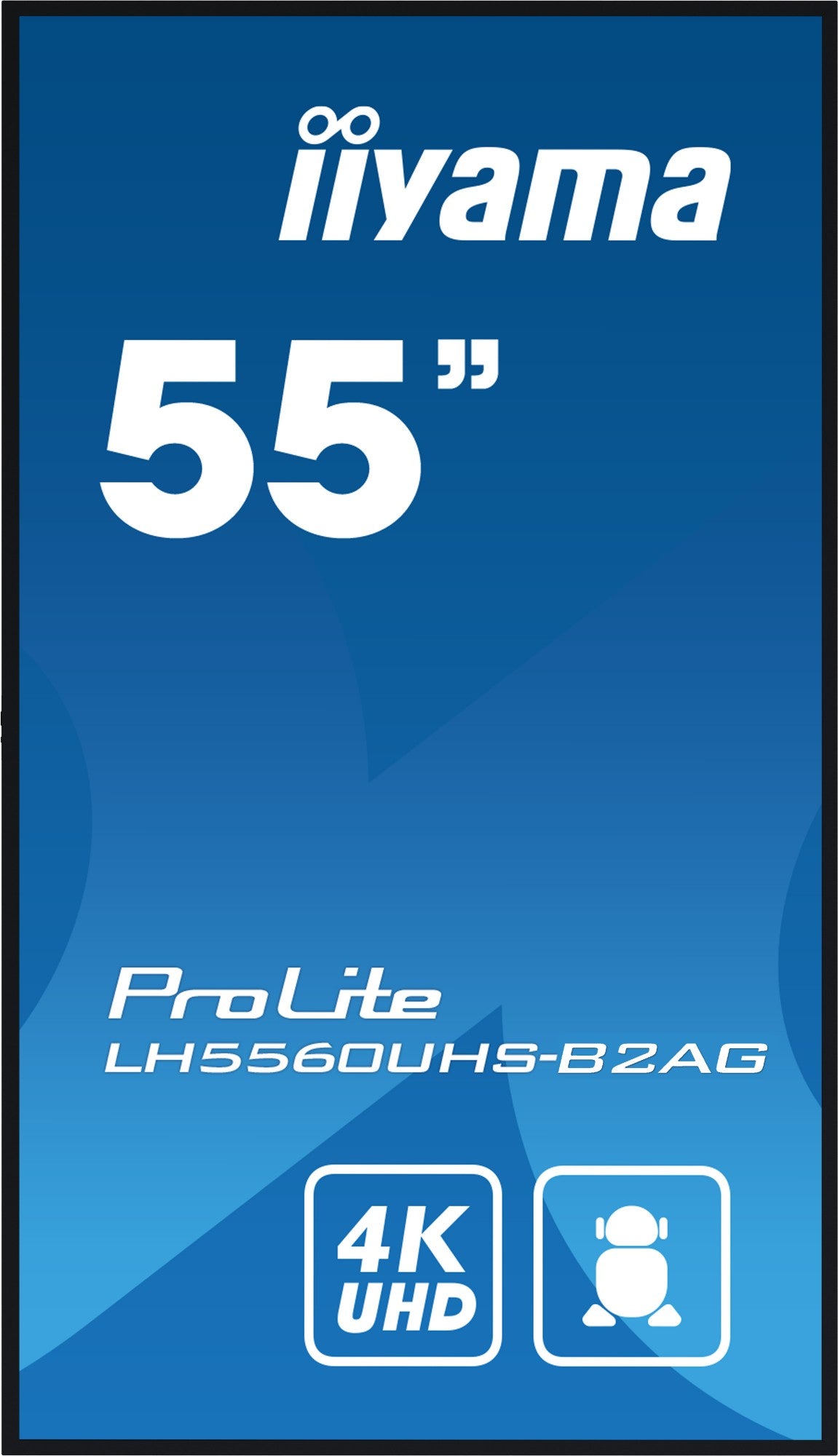 iiyama LH5560UHS-B2AG Signage Display Digital A-board 138.7 cm (54.6") LED Wi-Fi 500 cd/m² 4K Ultra HD Black Built-in processor Android 11 24/7