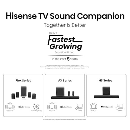 Hisense 40" 40A4QTUK FHD LED TV with Freely - Direct Lit LED, Dolby Audio, Natural Colour Enhancer, Games Mode, Sports Mode with Freely, Disney +, YouTube, Netflix