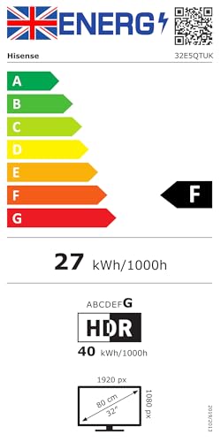 Hisense 40" 40A4QTUK FHD LED TV with Freely - Direct Lit LED, Dolby Audio, Natural Colour Enhancer, Games Mode, Sports Mode with Freely, Disney +, YouTube, Netflix