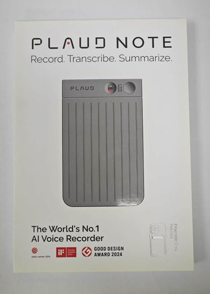 PLAUD NOTE AI Voice Recorder with Case - App Control, Transcribe & Summarize with AI Technology - Support 112 Languages, 64GB Memory, Audio Recorder for Lectures, Meetings, Calls, Black