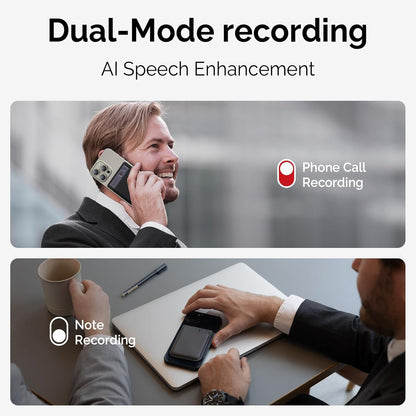 PLAUD NOTE AI Voice Recorder with Case - App Control, Transcribe & Summarize with AI Technology - Support 112 Languages, 64GB Memory, Audio Recorder for Lectures, Meetings, Calls, Black