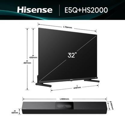 Hisense 40" 40A4QTUK FHD LED TV with Freely - Direct Lit LED, Dolby Audio, Natural Colour Enhancer, Games Mode, Sports Mode with Freely, Disney +, YouTube, Netflix