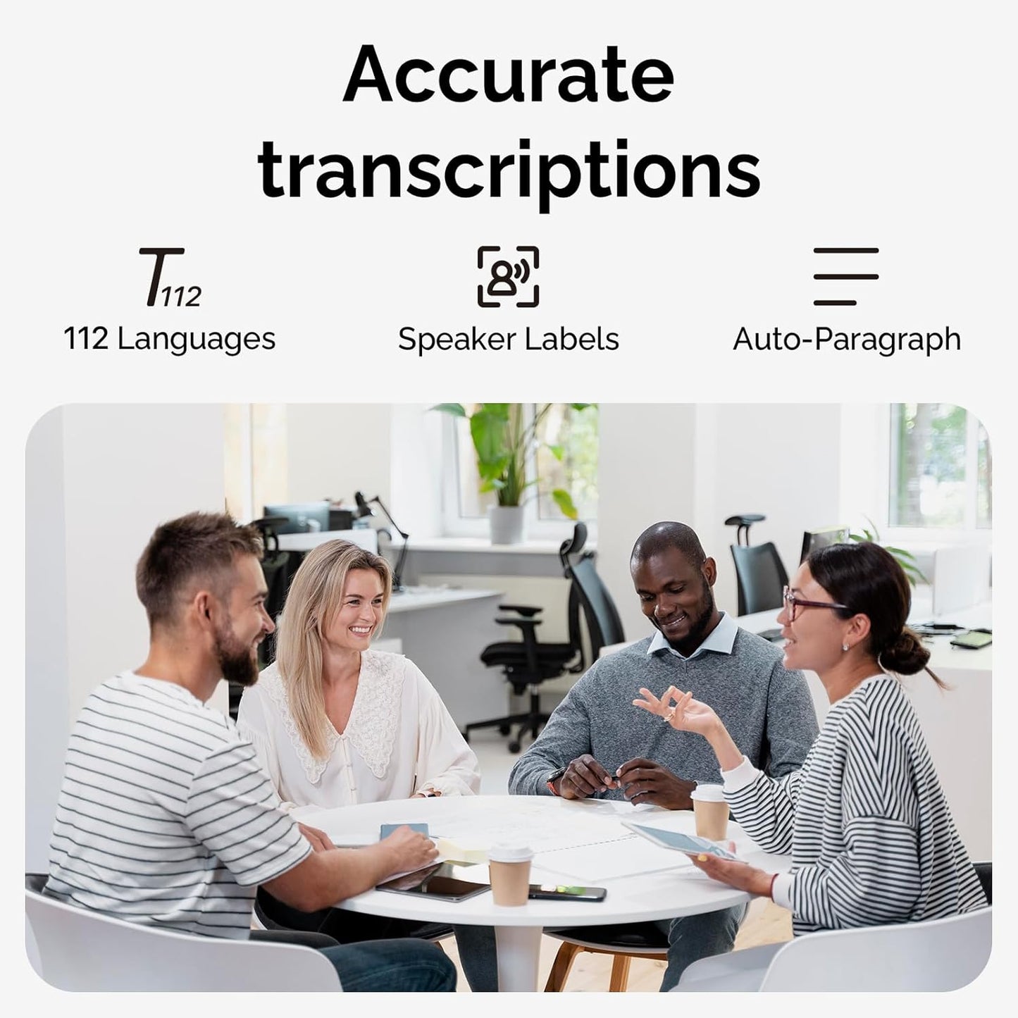 PLAUD NOTE AI Voice Recorder with Case - App Control, Transcribe & Summarize with AI Technology - Support 112 Languages, 64GB Memory, Audio Recorder for Lectures, Meetings, Calls, Black