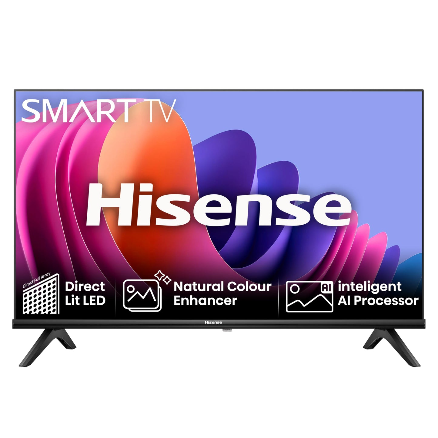 Hisense 40" 40A4QTUK FHD LED TV with Freely - Direct Lit LED, Dolby Audio, Natural Colour Enhancer, Games Mode, Sports Mode with Freely, Disney +, YouTube, Netflix