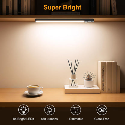 FRONT Under Cabinet Kitchen Lights Rechargeable-3 Color Temps&5 Level Brightness, Super Bright, 4 Modes, Motion Sensor, Long Lasting-Easy Installation Strong Magnetic Under Closet Light-26CM/2 Pack