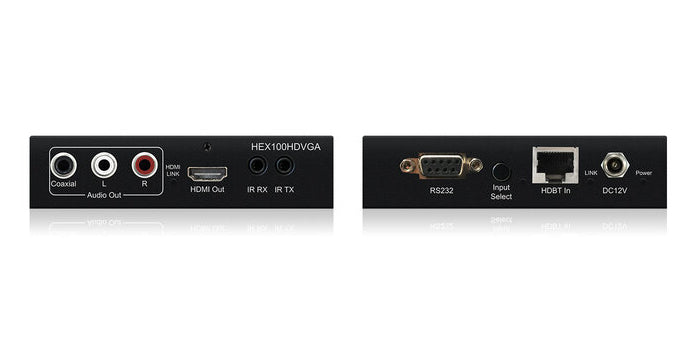 Blustream HEX100HD-VGA KIT AV transmitter & receiver Black