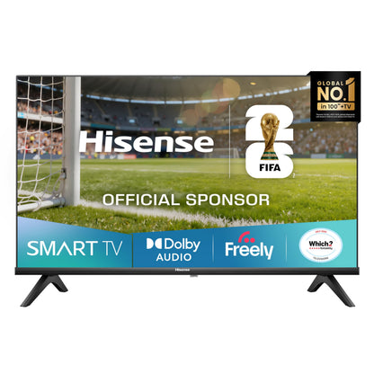 Hisense 40" 40A4QTUK FHD LED TV with Freely - Direct Lit LED, Dolby Audio, Natural Colour Enhancer, Games Mode, Sports Mode with Freely, Disney +, YouTube, Netflix
