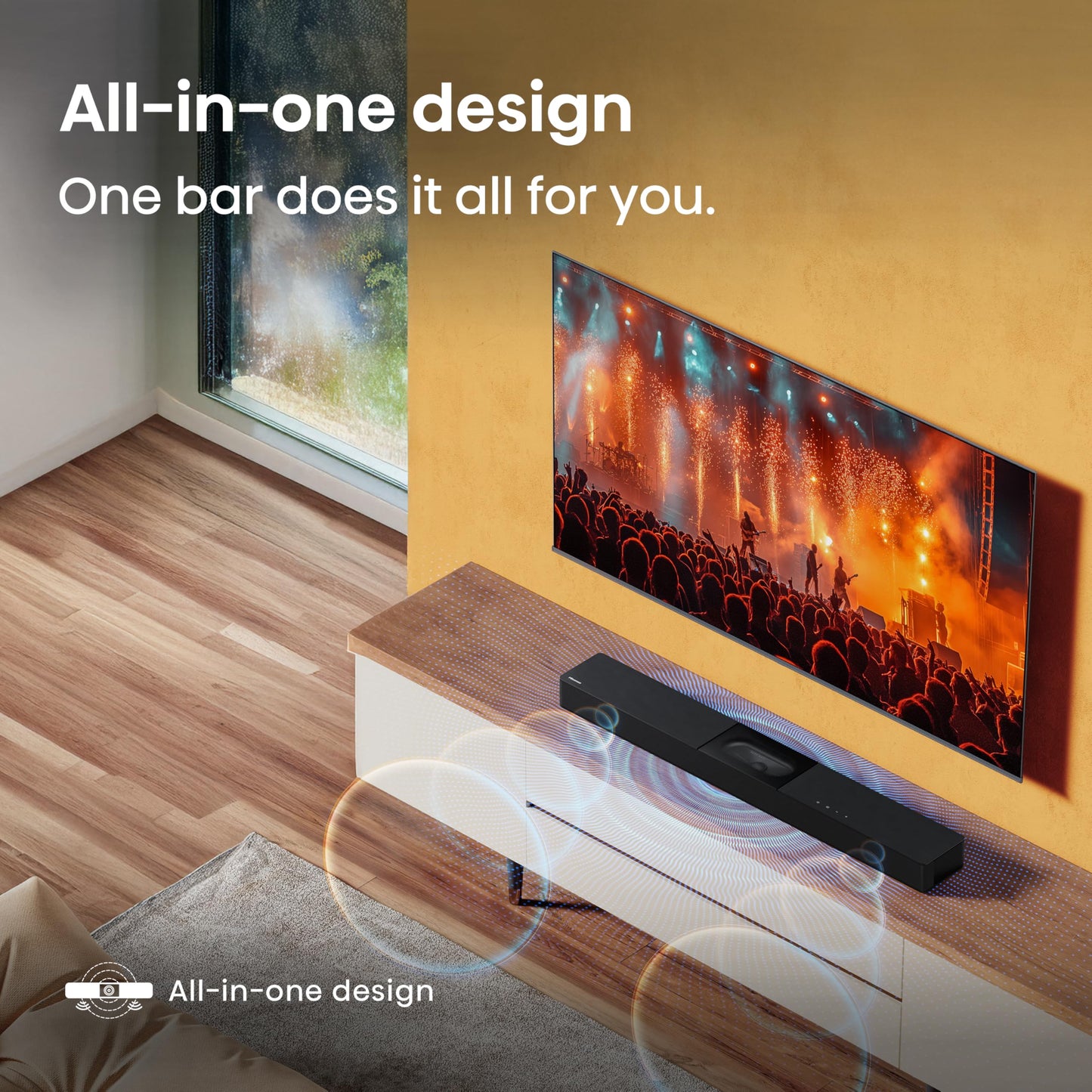 Hisense 40" 40A4QTUK FHD LED TV with Freely - Direct Lit LED, Dolby Audio, Natural Colour Enhancer, Games Mode, Sports Mode with Freely, Disney +, YouTube, Netflix
