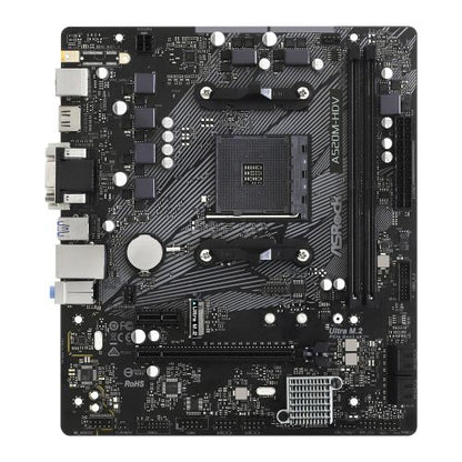 Asrock A520M-HDV, AMD A520, AM4, Micro ATX, 2 DDR4, VGA, DVI, HDMI, M.2