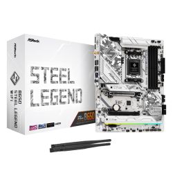 Asrock B650 STEEL LEGEND WIFI, AMD B650, AM5, ATX, 4 DDR5, HDMI, DP, Wi-Fi 6E, 2.5G LAN, PCIe5, RGB, 3x M.2