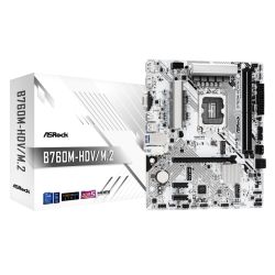 Asrock B760M-HDV/M.2, Intel B760, 1700, Micro ATX, 2 DDR5, VGA, HDMI, DP, 2.5G LAN, PCIe4, 2x M.2