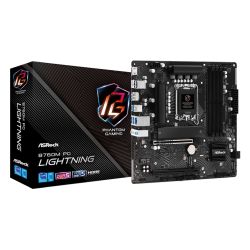 Asrock B760M PG LIGHTNING, Intel B760, 1700, Micro ATX, 4 DDR5, HDMI, DP, 2.5G LAN, PCIe5, 3x M.2