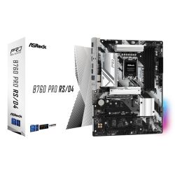 Asrock B760 PRO RS/D4, Intel B760, 1700, ATX, 4 DDR4, HDMI, DP, 2.5G LAN, PCIe4, 3x M.2, RGB