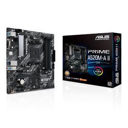 Asus PRIME A520M-A II/CSM - Corporate Stable Model, AMD A520, AM4, Micro ATX, 4 DDR4, VGA, HDMI, DP, M.2