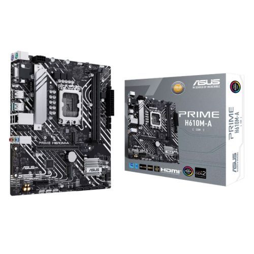 Asus PRIME H610M-A-CSM - Corporate Stable Model, Intel H610, 1700, Micro ATX, 2 DDR5, VGA, HDMI, DP, 2x M.2