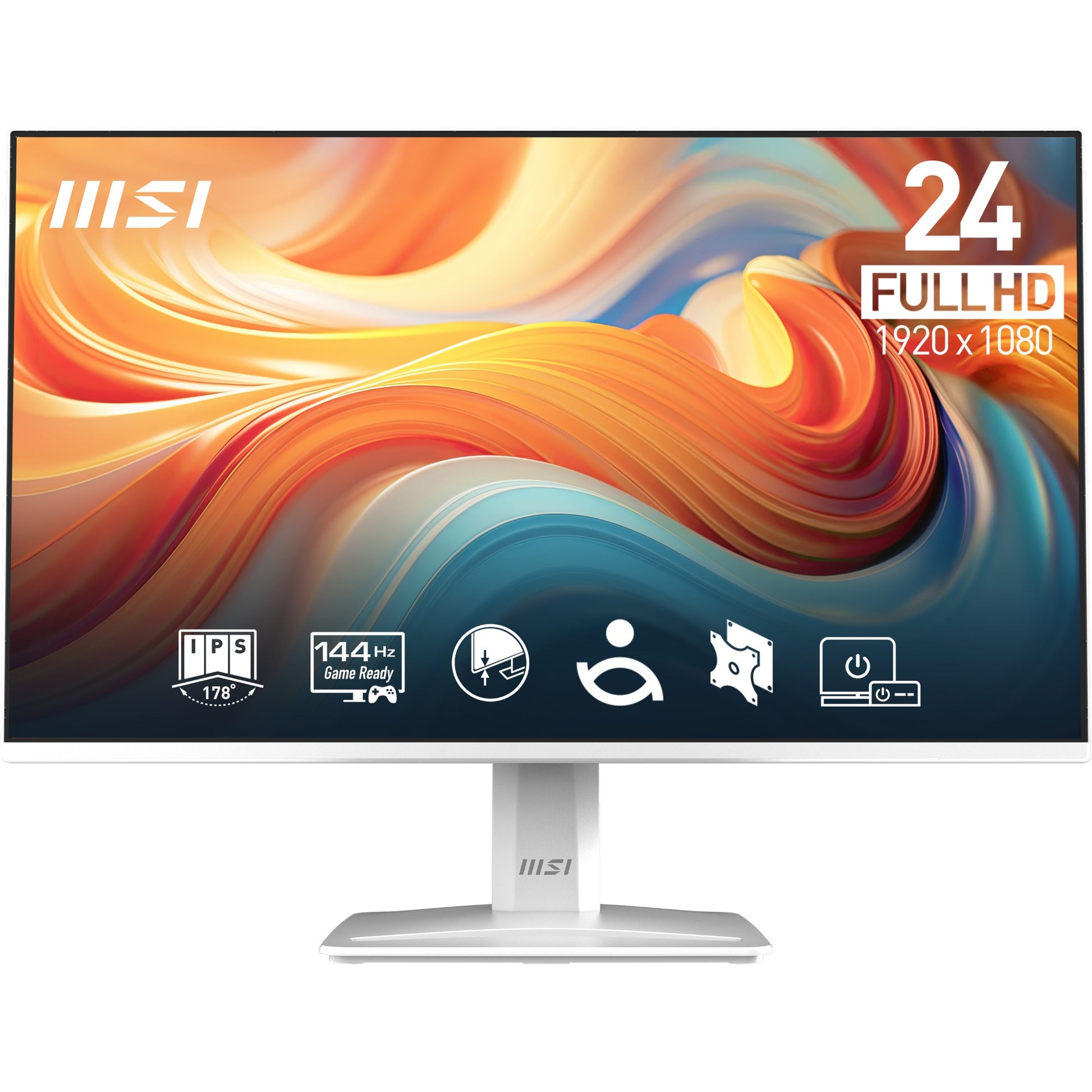 MSI Pro MP243W E14 computer monitor 60.5 cm (23.8") 1920 x 1080 pixels Full HD LCD White