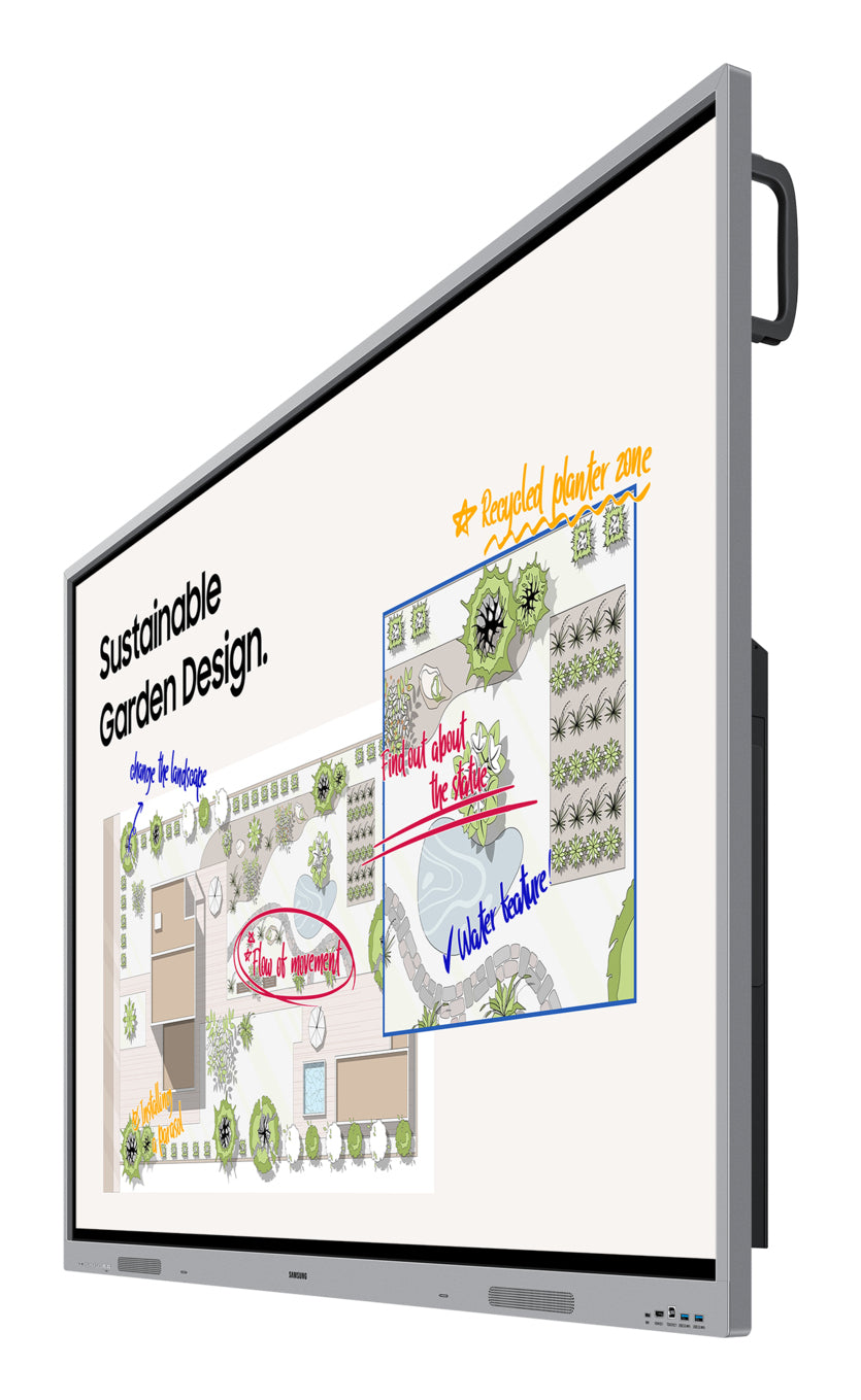 Samsung WE65FX interactive whiteboard 165.1 cm (65") 3840 x 2160 pixels Touchscreen Grey HDMI