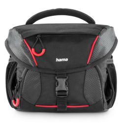 Hama Phoenix 130 Camera Bag, Multiple Pockets, Trolley Strap, Rain Protection Hood, Tripod Holders, Black, 23.5 x 16.5 x 20 cm Compartment
