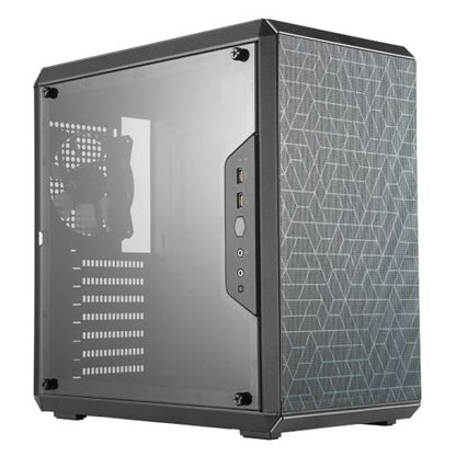 Cooler Master MasterBox Q500L Gaming Case w/ Acrylic Window, ATX, Modular Design, 12cm Fan, Movable I/O Panel, Black