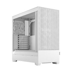 Fractal Design Pop Air (White TG) Gaming Case w/ Clear Glass Window, ATX, Hexagonal Mesh Front, 3 Fans