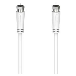 Hama SAT Connection Cable, F-Plug to F-Plug, 90dB, 3 Metres, White