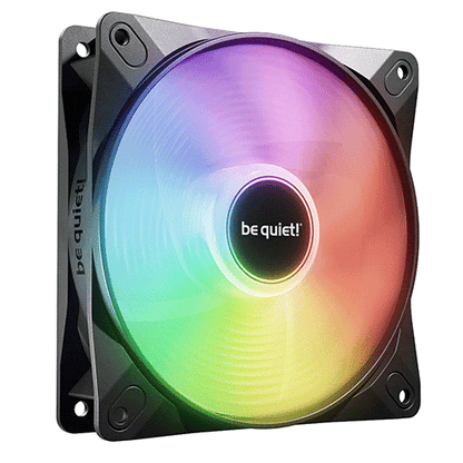 Be Quiet! (BL132) Light Wings LX 12cm PWM Reverse Blade  ARGB Case Fan, Rifle Bearing, Impeller w/ 16 LEDs, Daisy-Chain, Up to 1500 RPM, Black