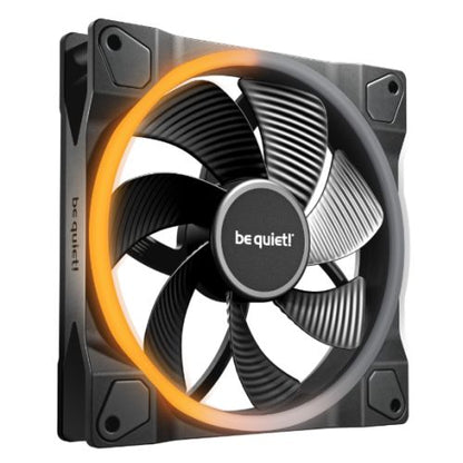 Be Quiet! (BL134) Light Wings 14cm PWM Reverse Blade ARGB Case Fan, Rifle Bearing, 20 LEDs, Front & Rear Lighting, Daisy-Chain, Up to 1300 RPM, Black