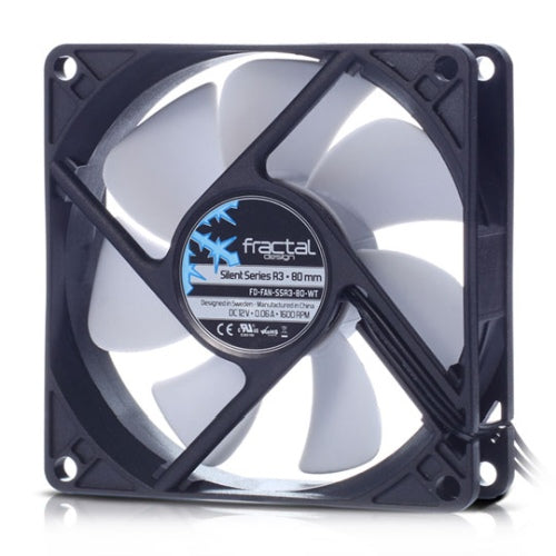 Fractal Design Silent Series R3 8cm Case Fan, 7 Blades, Rifle Bearing, 1600 RPM
