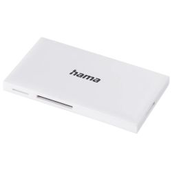 Hama External USB 3.0 Multi-Card Reader, SD/microSD/CF/MS, White, USB Powered