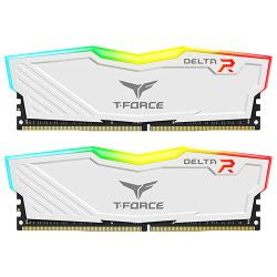 Team T-Force Delta RGB 64GB Kit (2 x 32GB), DDR4, 3600MHz (PC4-28800), CL18, XMP 2.0, DIMM Memory, White