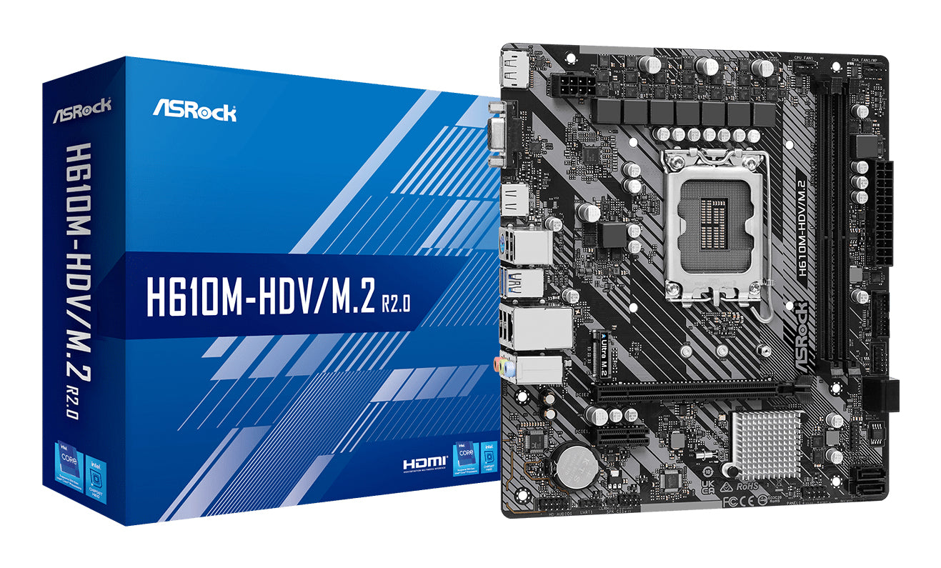 Asrock H610M-HDV/M.2 R2.0 motherboard Intel H610 LGA 1700 micro ATX