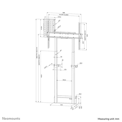 Neomounts WL55-875BL1 TV floor stand 55-100" - wall - motorised - TÜV