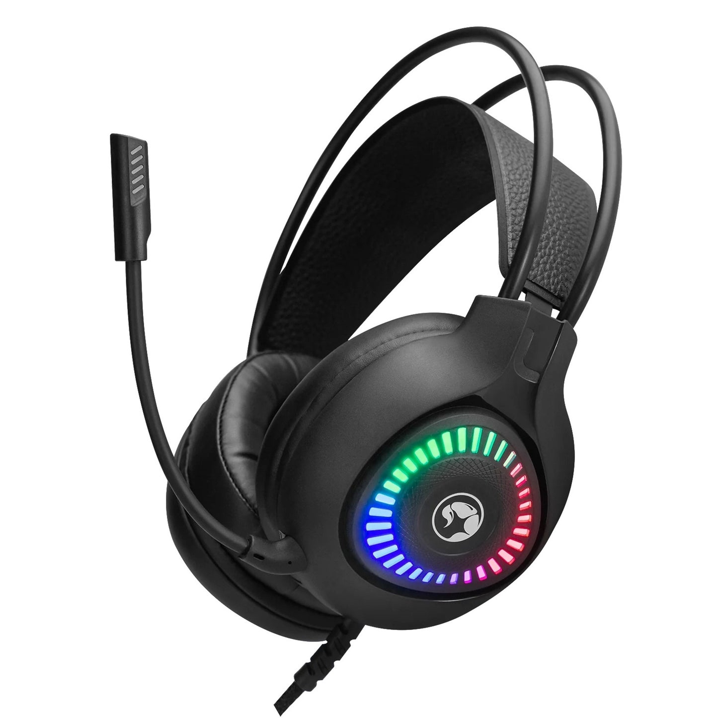 Marvo H8325 Akari 40 USB 2.0 Wired Gaming RGB Headset (Black) Head-band