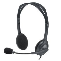 Logitech H111 Headset, 3.5mm Jack, 180° Rotating Mic, 2.35M Cable