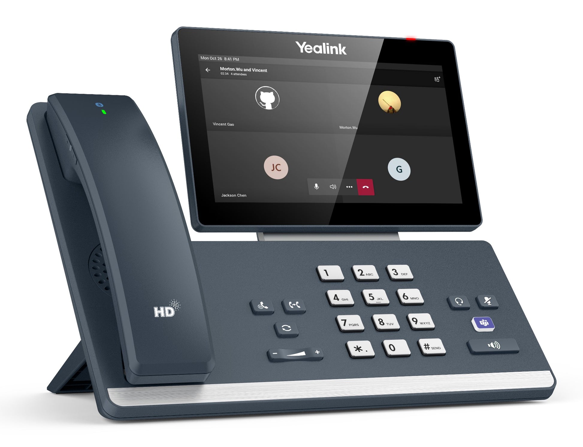 Yealink MP58WH Android Wi-Fi Smart Media Phone for Teams with Cordless Bluetooth Handset