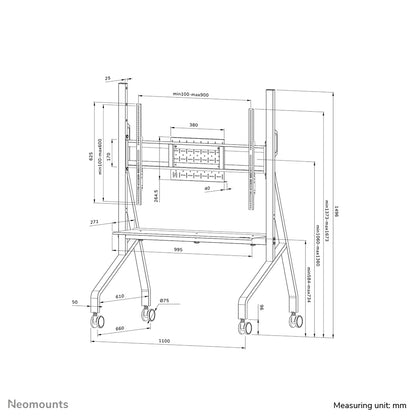 Neomounts FL50-525BL1 TV trolley 55-86" - fast installation - TÜV