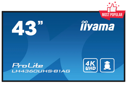 iiyama ProLite LH4360UHS-B1AG 43" 4K UHD Professional Digital Signage Display