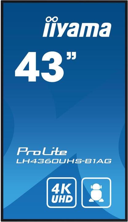 iiyama ProLite LH4360UHS-B1AG 43" 4K UHD Professional Digital Signage Display