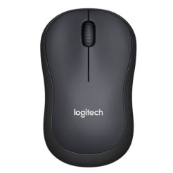 Logitech M220 Silent Wireless Optical Mouse, SilentTouch Tech, 3 Buttons, 1000DPI, Charcoal, OEM