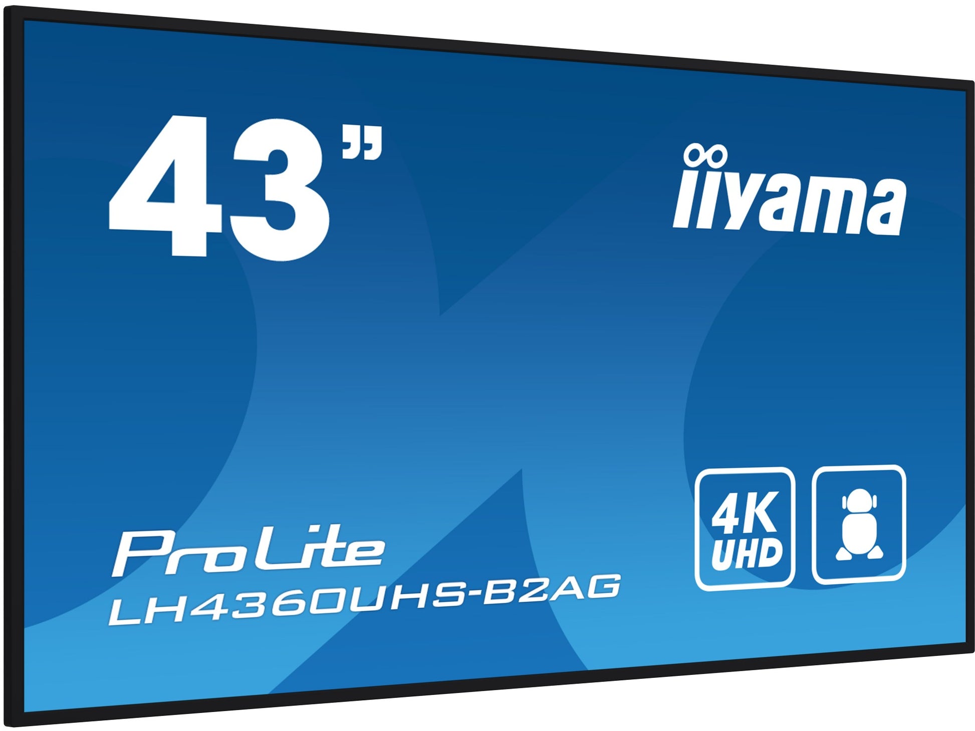 iiyama LH4360UHS-B2AG Signage Display Digital A-board 108 cm (42.5") LED Wi-Fi 500 cd/m² 4K Ultra HD Black Built-in processor Android 11 24/7